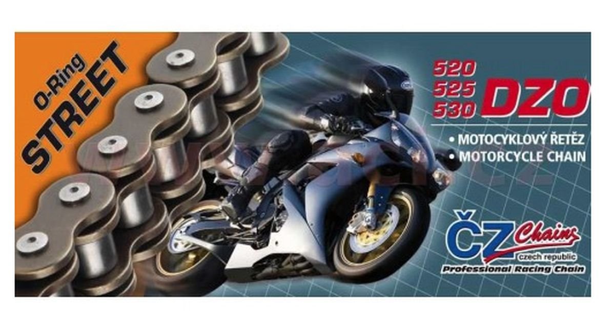 Łańcuch napędowy 520 DZO (112 ogniw) O-RING BRONZE do 750 CCM (STREET) (35,6 KN) + zakuwka drążona CZ | CZ520DZO112BR