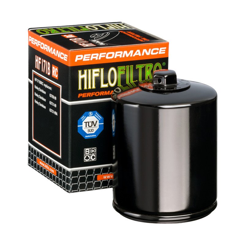 Filtr oleju HF171 Harley-Davidson / Buell Nakrętka 17mm Racing Czarny HifloFiltro | HF171BRC