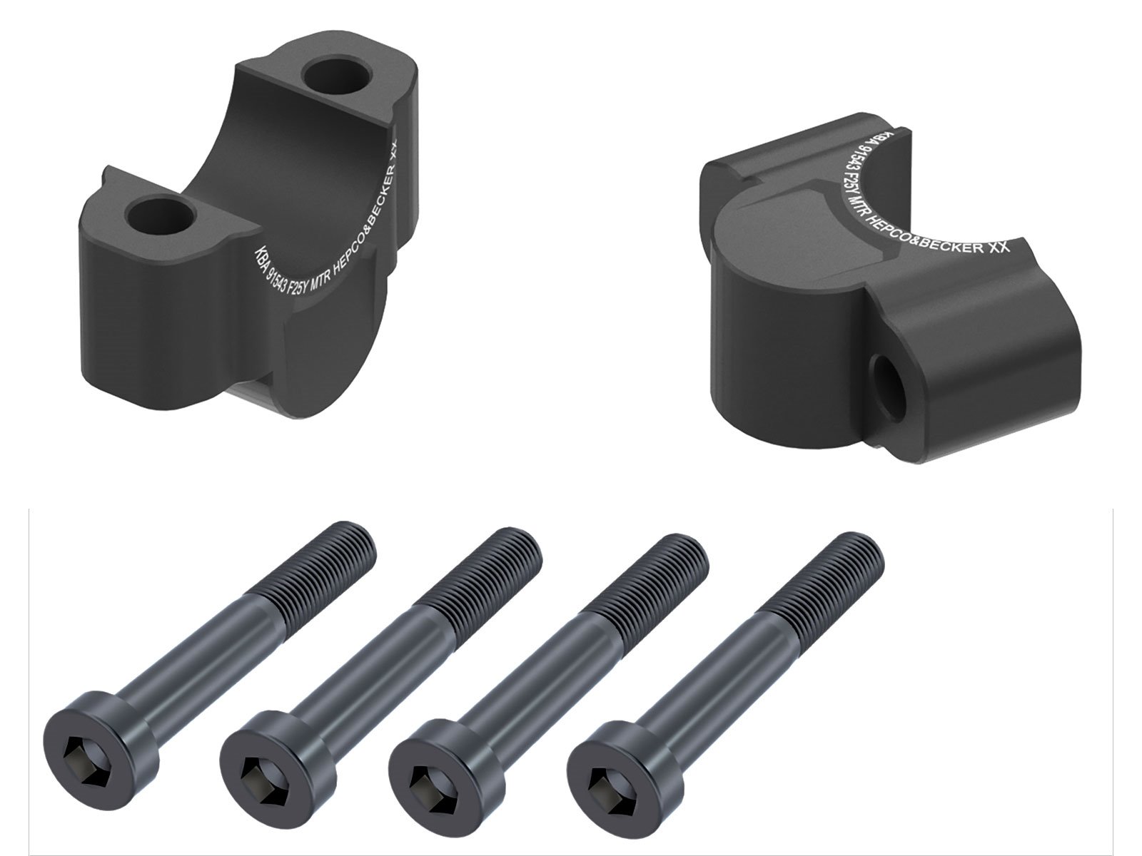 Podwyższenie kierownicy 25 mm czarne Yamaha MT-07 / Y-AMT 2025-2026 - Hepco & Becker | 42354581 25 01