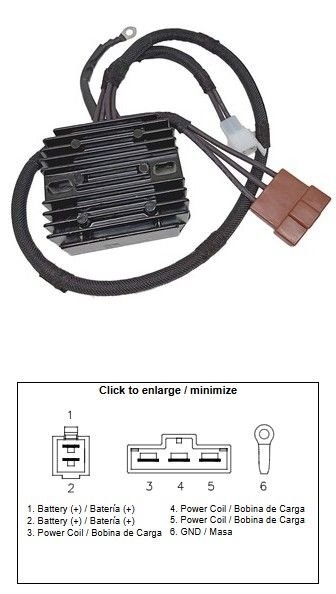 Regulator napięcia KTM 125/200/250/390 Duke, Husqvarna 125/200/250/401 Svartpilen, Vitpilen 401 DZE | 2638-01