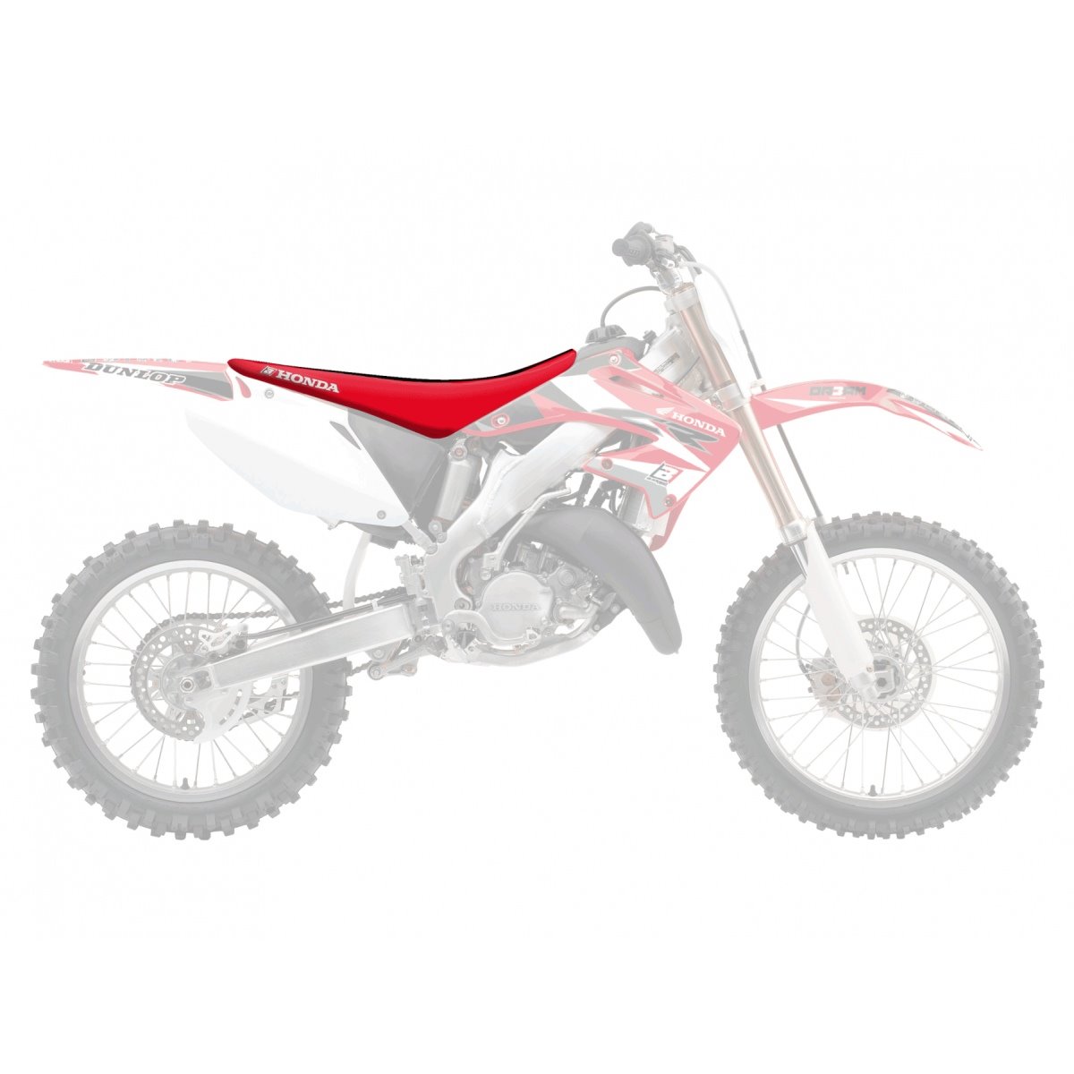 Siedzenie kompletne Honda CR 125/250, CRF 450R Standard Double Grip 3 Czerwony Blackbird | E9102SH