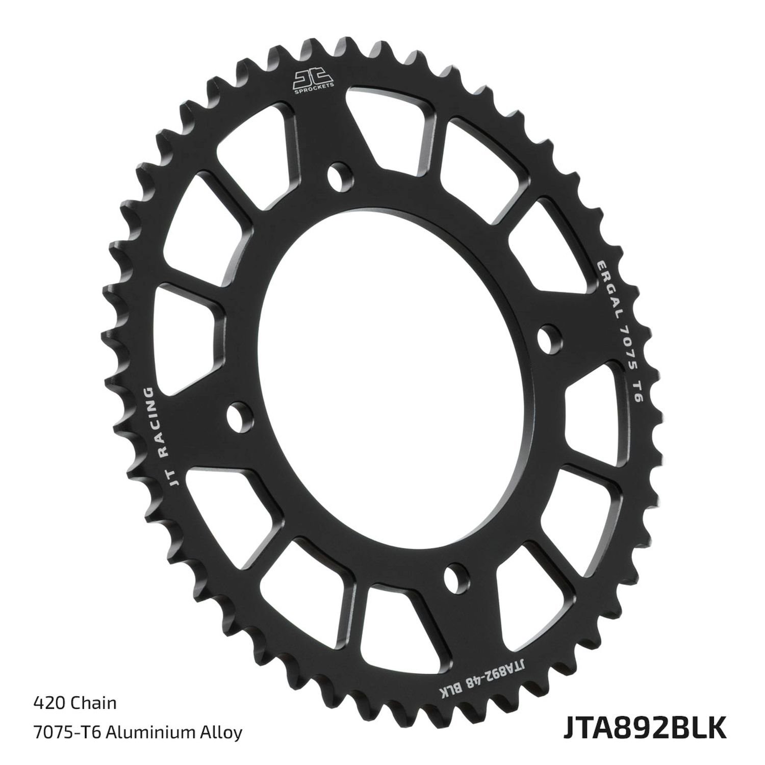 Zębatka Tylna KTM SX 65 48 Aluminiowa Racelite (ŁAŃC. 420) JT | JTA892.48BLK