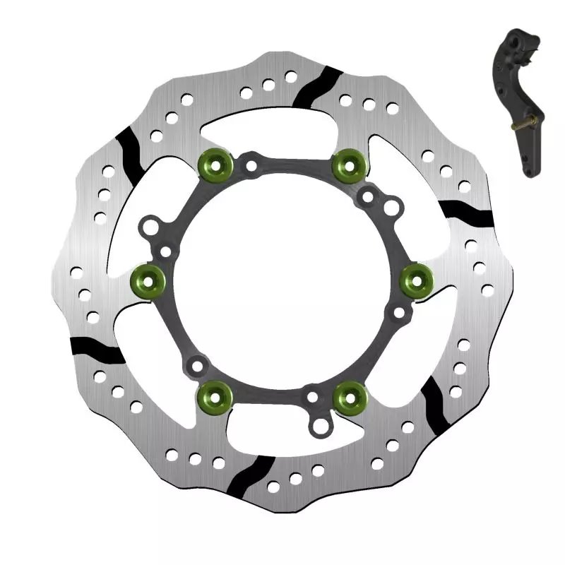 Tarcza hamulcowa przód Husaberg FE/TE 390/450/510/600/650, KTM SX/SXF/SXS/MX/XC 125/200/250/300/350 / 400/450/525/625 (270x127x3mm) (6x6,25mm) WAVE Pływająca (Z adapterem) | NG1254XBHK16