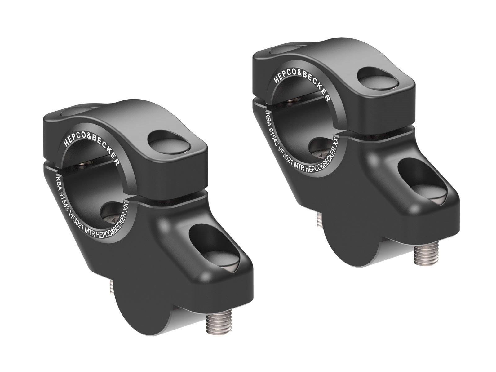 Podwyższenie kierownicy z przesunięciem 30 mm w górę, 21 mm w tył czarne Suzuki V-Strom 1000 XT 2017 - 2019 Hepco & Becker | 42403530 00 01