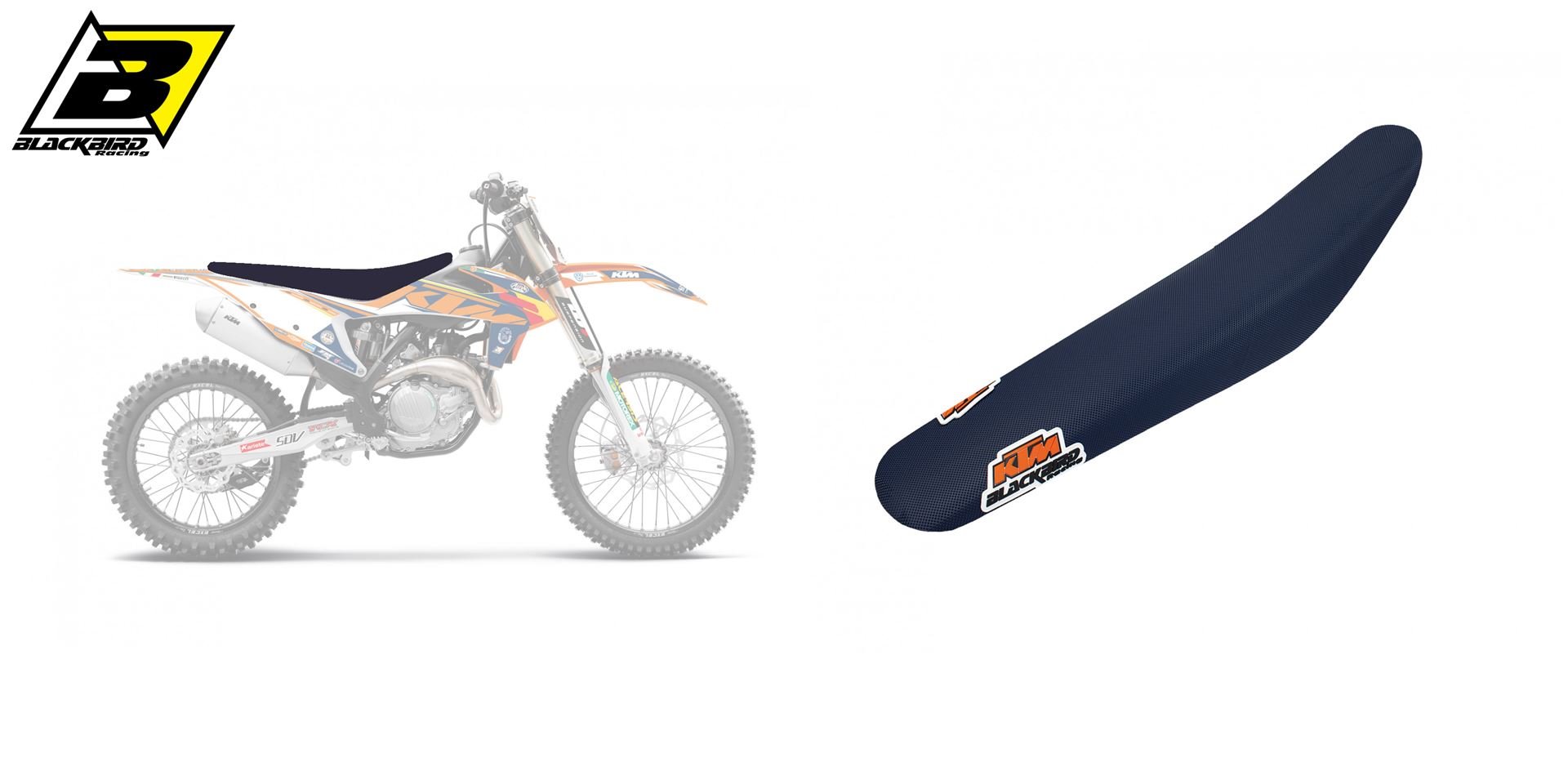 Pokrowiec/Poszycie na siedzenie KTM SX/SXF, EXC Logo KTM Moon Blackbird | E1528/01
