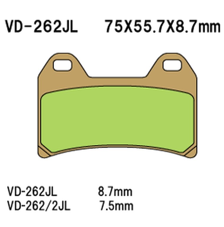 Klocki hamulcowe KH244 SPIEK METALICZNY ZŁOTE Vesrah | VD-262JL