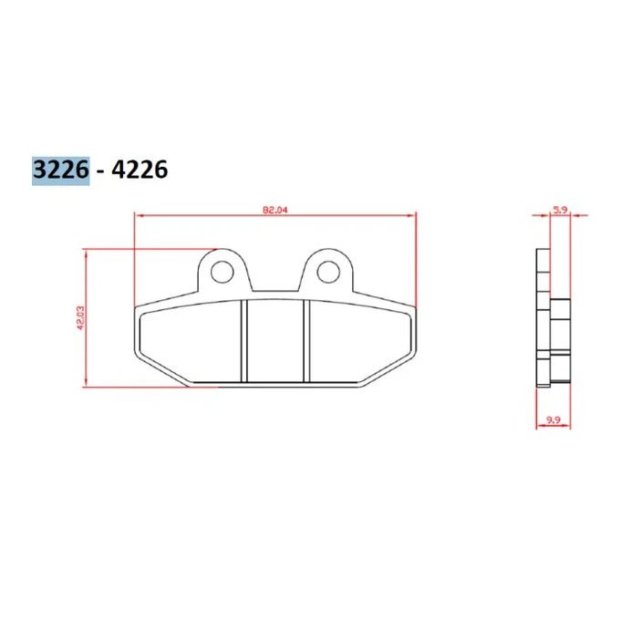 Klocki hamulcowe KH710 Harley-Davidson 1750/1870 tył Brenta | BR3226