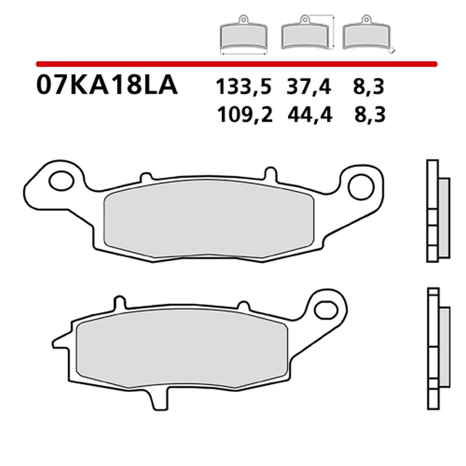 Klocki hamulcowe KH231 Road Sinter LA ECE R90 Brembo | 07KA18LA