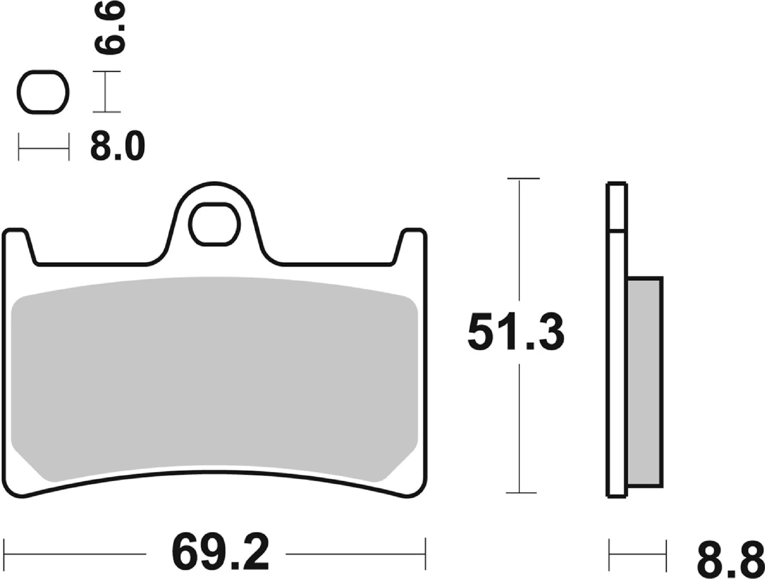 Klocki hamulcowe KH252/KH380 Street Ceramic | 198HF