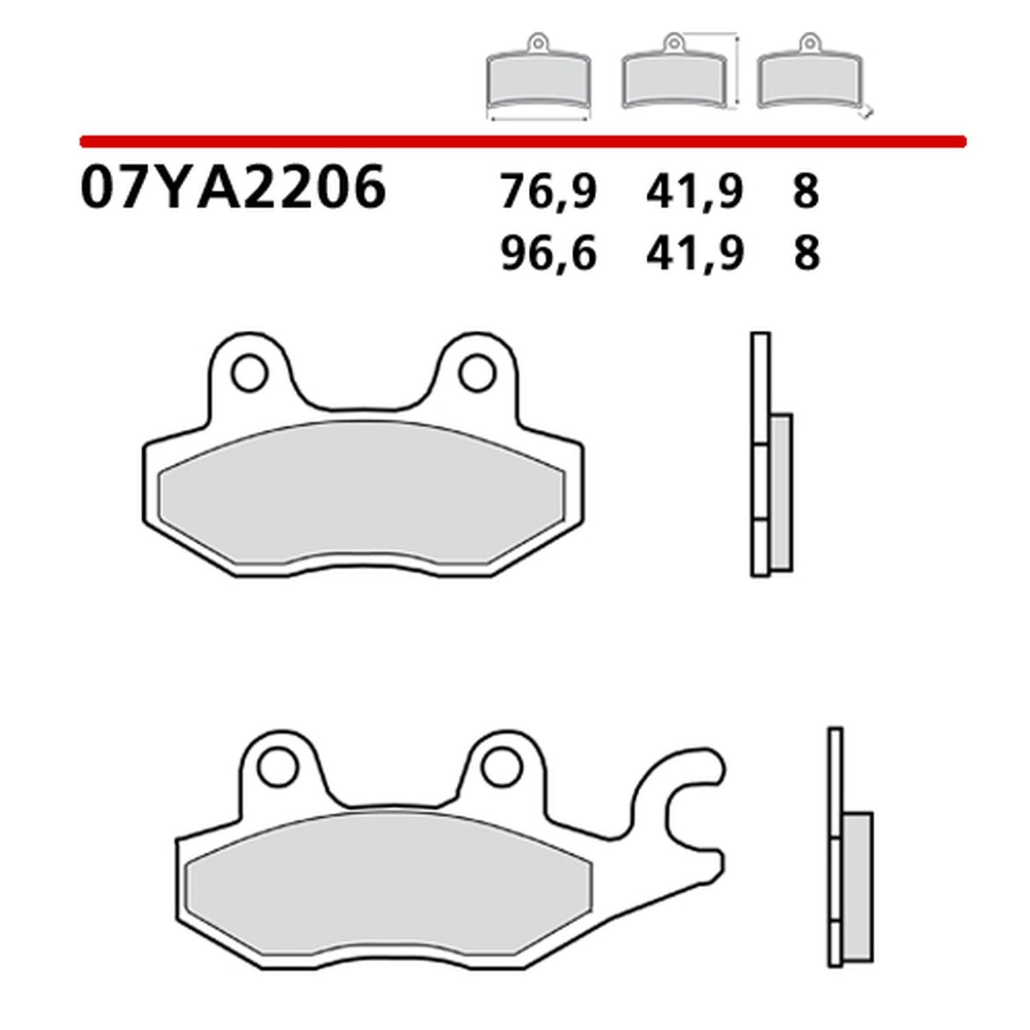 Klocki hamulcowe KH165 Road/Off Road Carbon Ceramic Brembo | 07YA2206