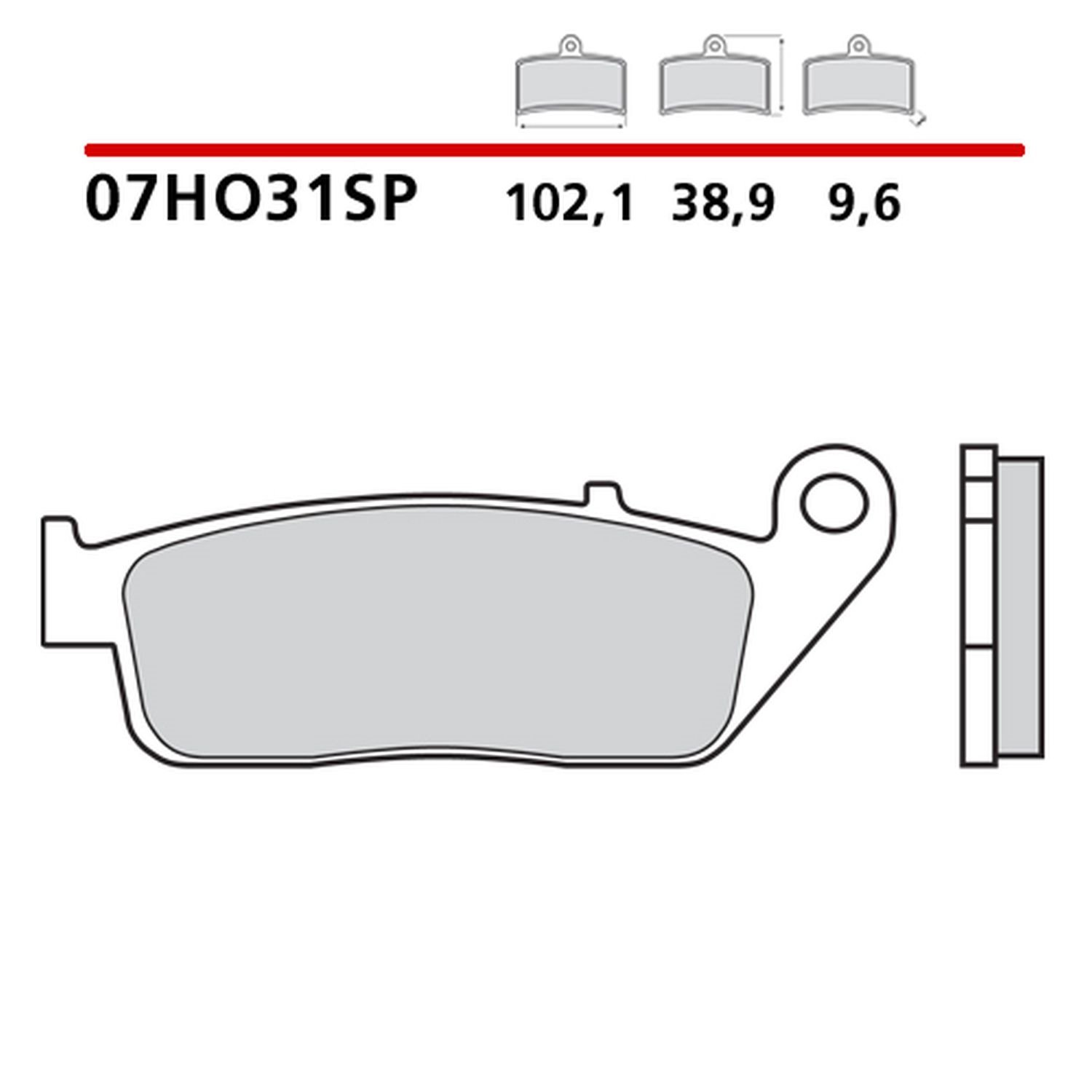 Klocki hamulcowe KH196 Road Sinter SP ECE R90 Brembo | 07HO31SP