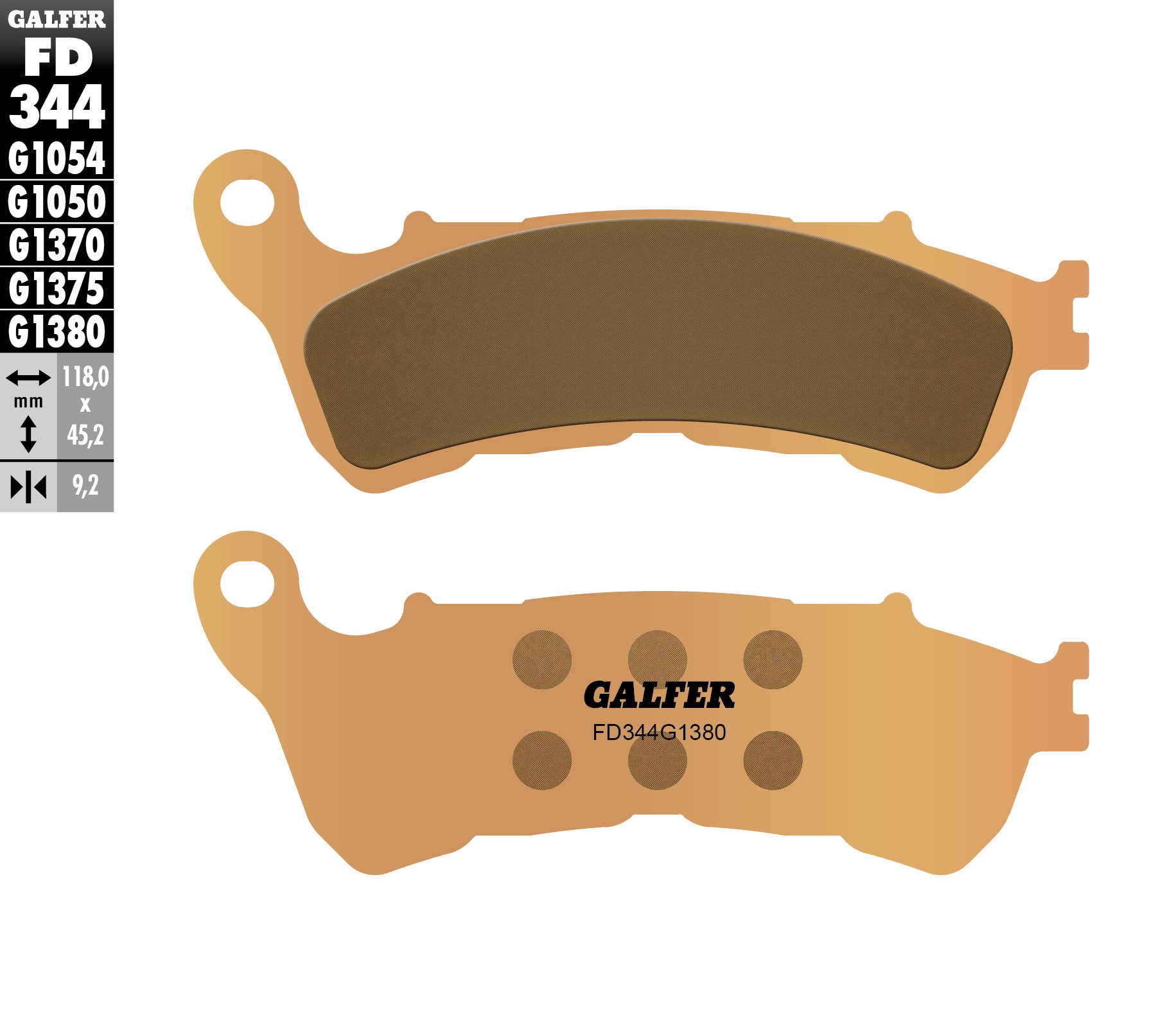 Klocki hamulcowe KH388 SPIEK METALICZNY Skuter Galfer | FD344G1380
