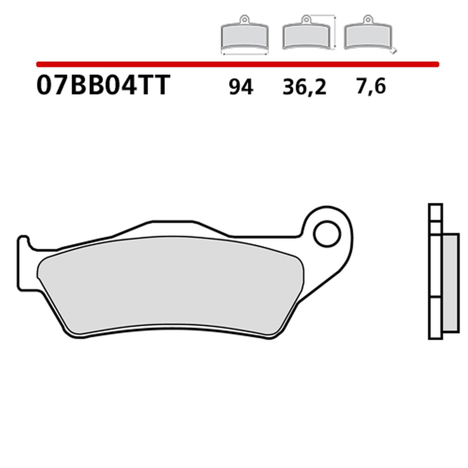 Klocki hamulcowe KH181 Off Road/Road Carbon Ceramic TT ECE R90 Brembo | 07BB04TT