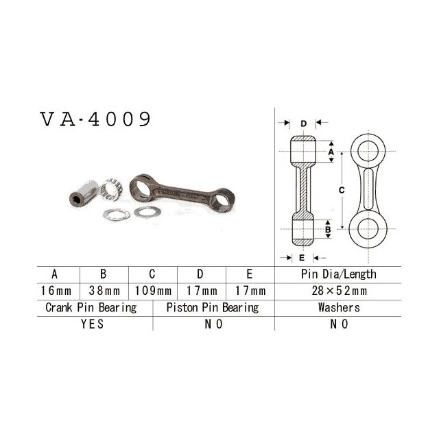 Korbowód Kawasaki KLF 220, KLF 250 VESRAH | VA-4009