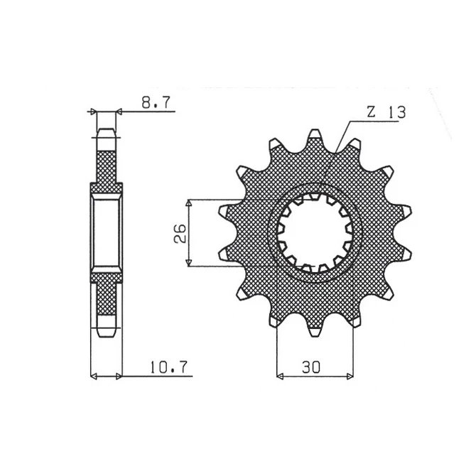 Zębatka przednia Yamaha FZ1/R1/XJR +1 18 zęby łańc. 530 Sunstar | SUN51718