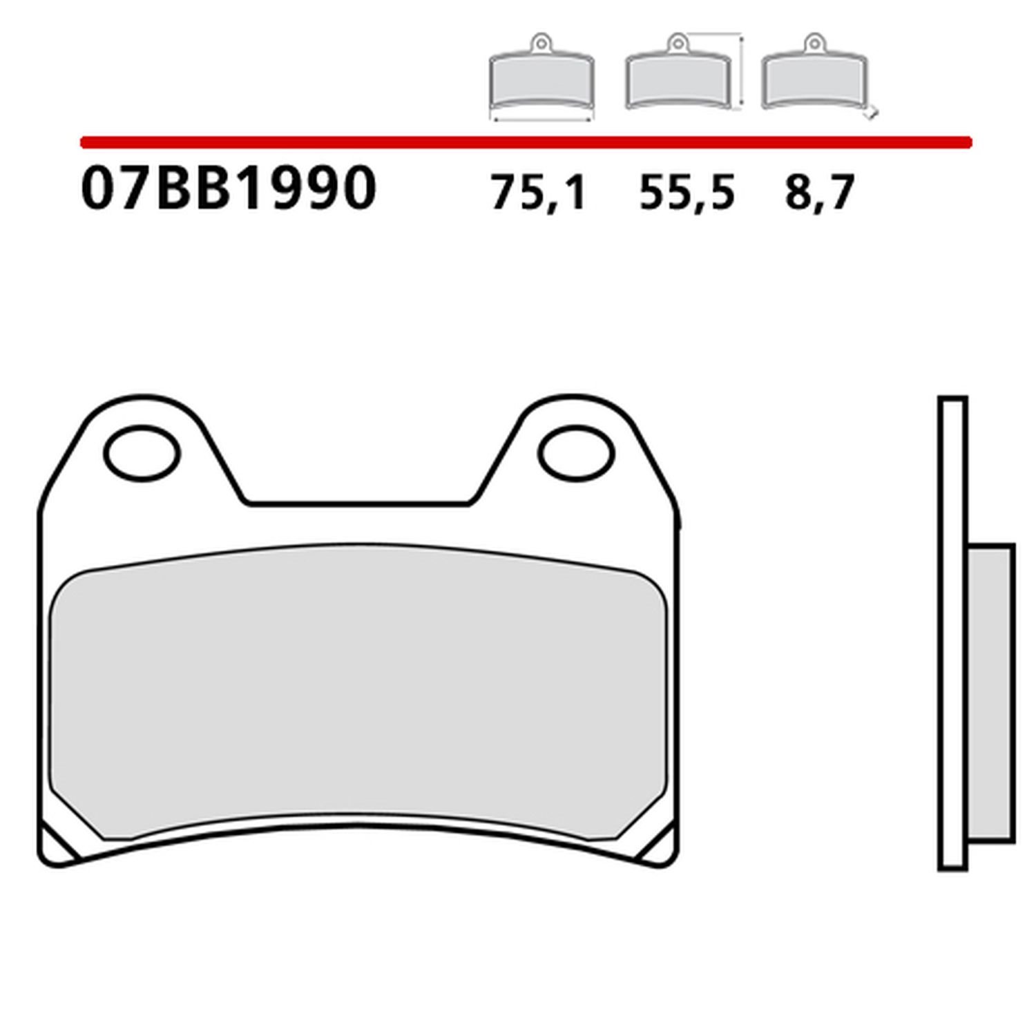 Klocki hamulcowe KH244 Road/Off Road Sinter Brembo | 07BB1990