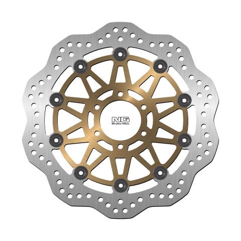NG Tarcza hamulcowa przód Yamaha FZS600 Fazer/TDM850/FZR 600/Ural 750/Moto Guzzi Daytona 1000 (298x64x4mm) (6x8,5mm) WAVE PŁYWAJĄCA | NG404X/GLD