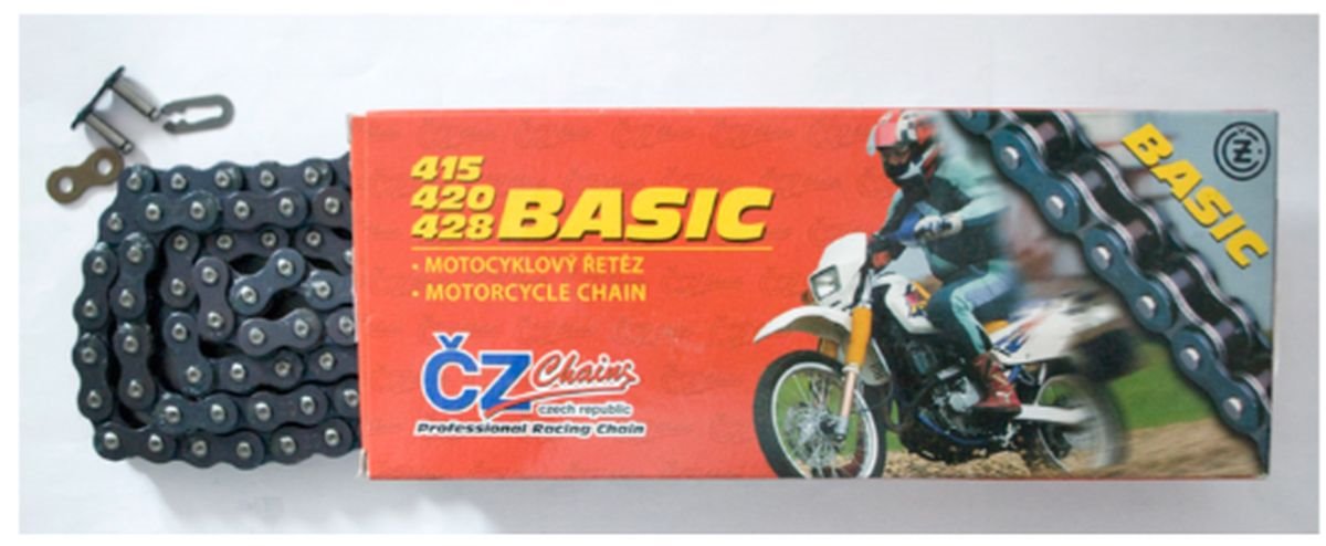 Łańcuch napędowy 428 BASIC/428S (134 ogniwa) (19,2 KN) + zapinka CZ | CZ428BASIC134