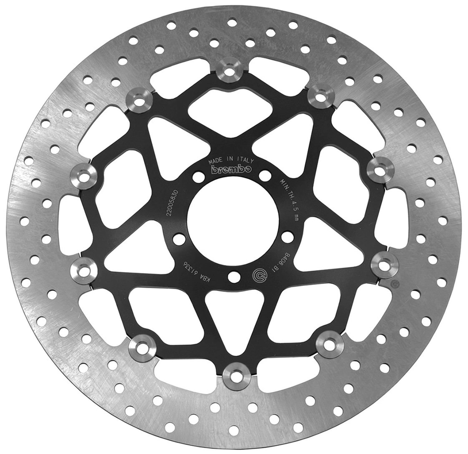Tarcza hamulcowa przód pływająca KTM 1290 SUPER DUKE GT, 1290 SUPER DUKE R, Brabus 1300 R, KTM 1390 SUPER DUKE R, 990 DUKE R/RC 990 R (320X64X5MM) (5X8,6MM) Brembo | 78B408B1