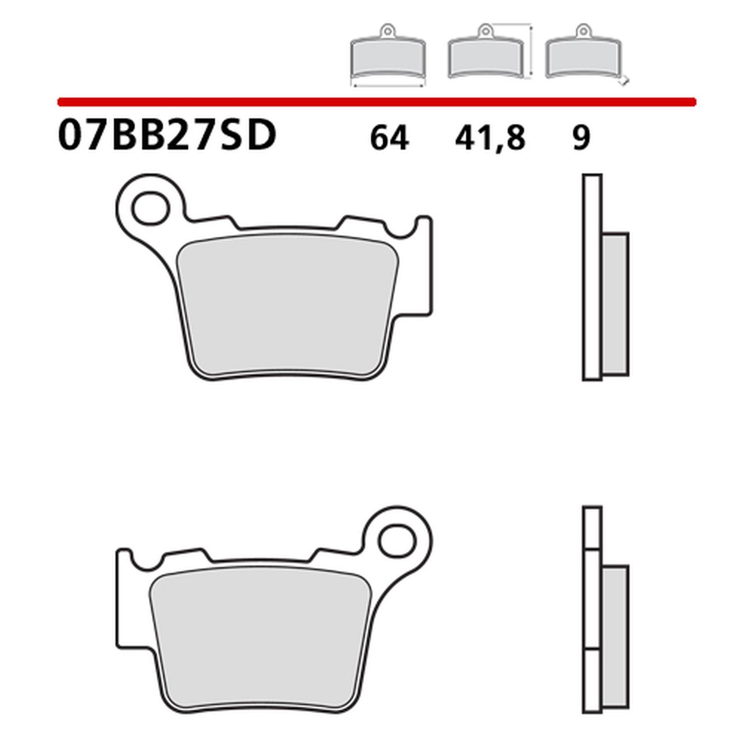 Klocki hamulcowe KH368 Off Road Sinter SD Brembo | 07BB27SD