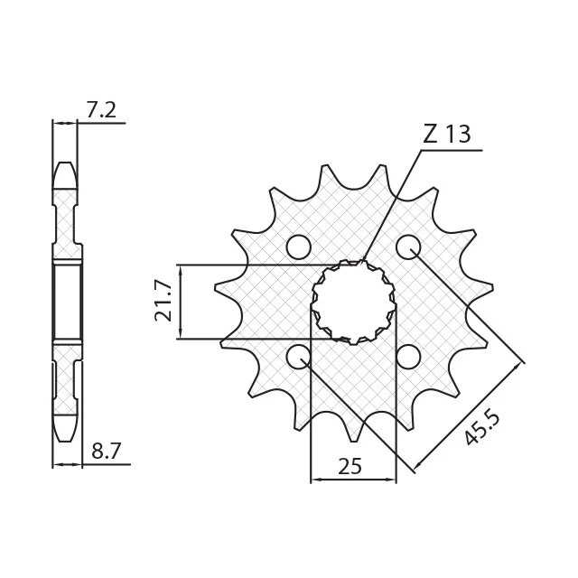 Zębatka przednia Kawasaki Z 1000 15 ŁAŃC. 525 Sunstar | SUN43115
