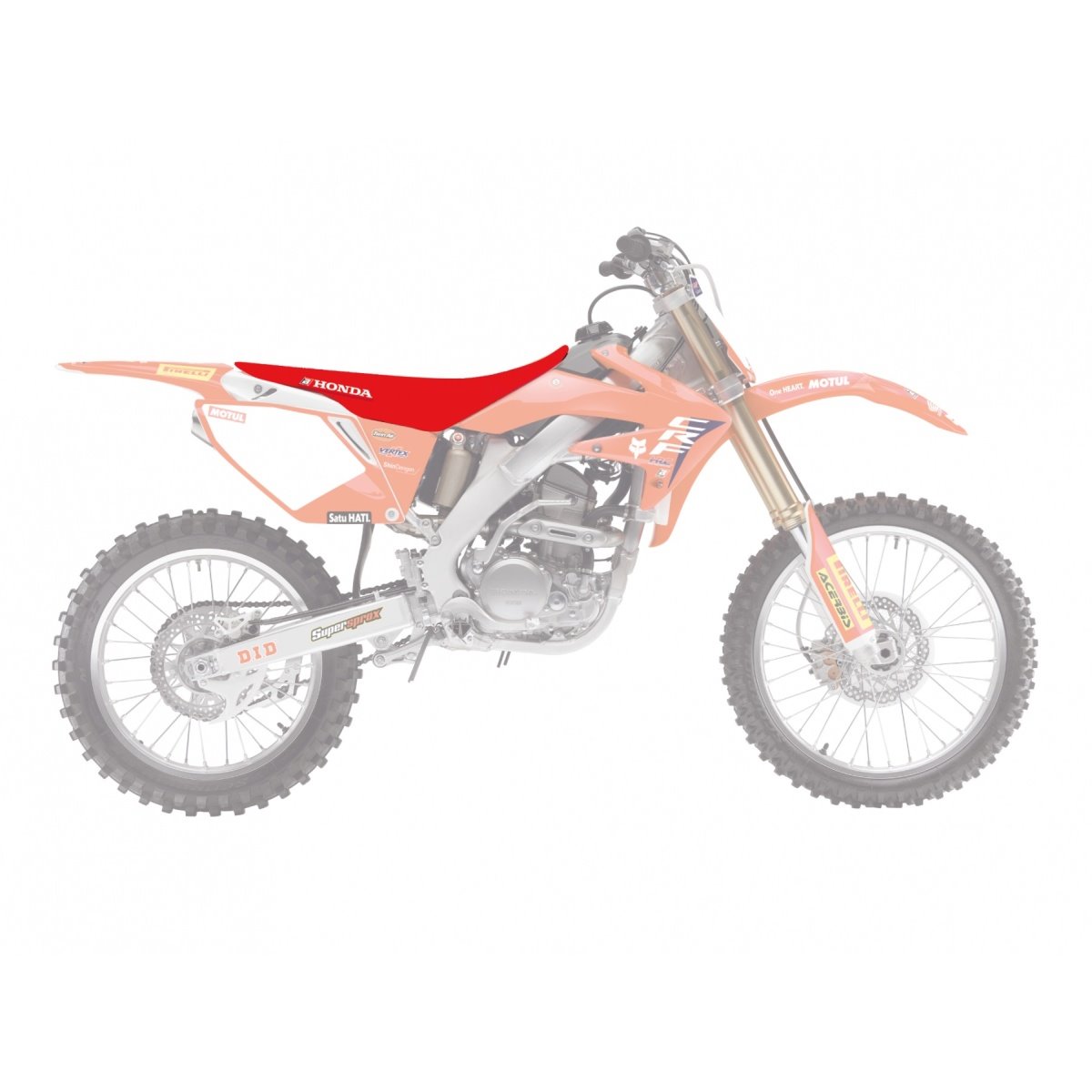 Pokrowiec/poszycie na siedzenie Honda CRF 250R, CRF 250X, CRF 450X REPLICA TEAM HRC 24 Blackbird | E1135R24