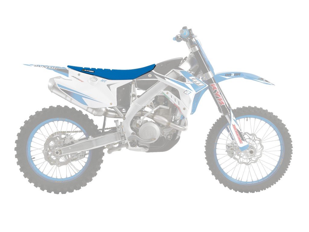 Pokrowiec/poszycie na siedzenie TM MX/EN 2T Zebra niebieski Blackbird | E1806Z