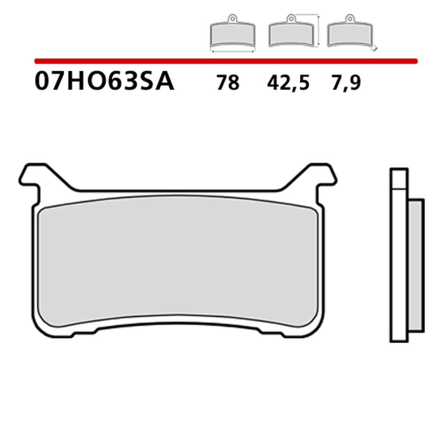 Klocki hamulcowe KH700 Road Sinter SA Brembo | 07HO63SA