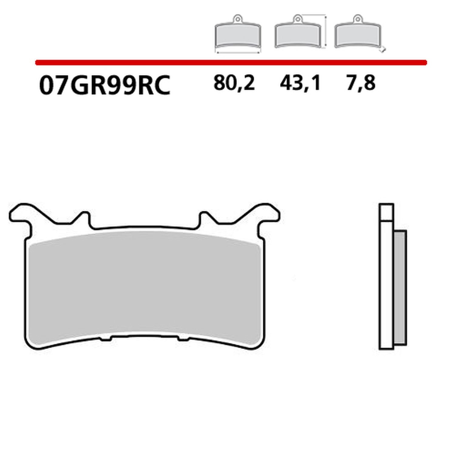 Klocki hamulcowe KH757 Race Carbon Ceramic RC Brembo | 07GR99RC