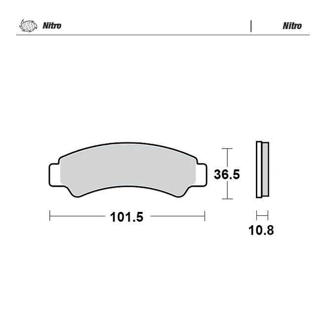 Klocki hamulcowe KH726 Sinter Metal Enduro (Nitro) przód CF Moto C-FORCE 450/520/625/850, Z-FORCE 550/800/1000 Moto-Master | M082421