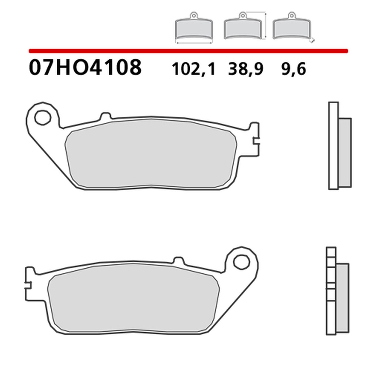 Klocki hamulcowe KH196 CARBON CERAMIC Brembo | 07HO4108