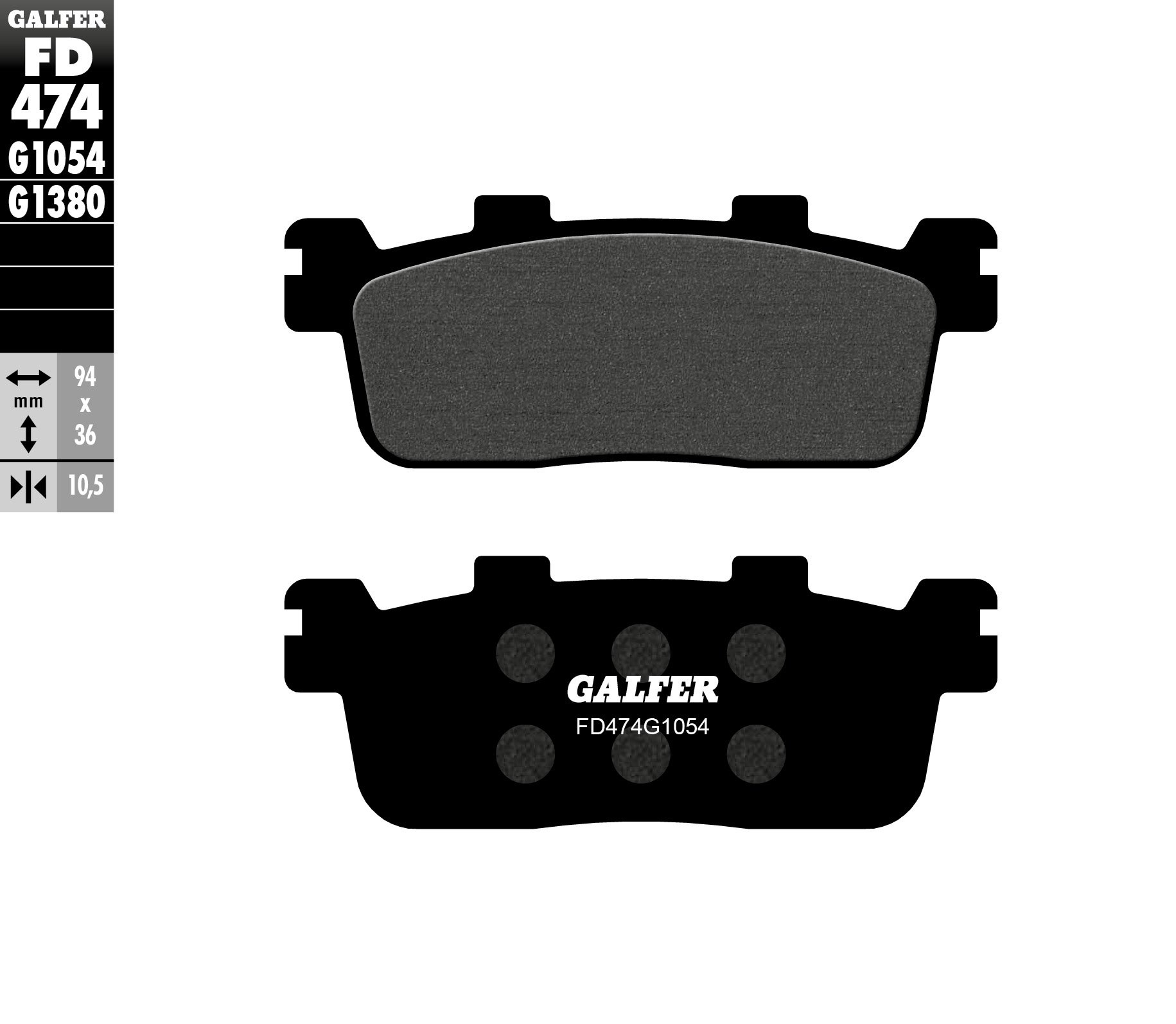 Klocki hamulcowe KH607 półmetaliczne Galfer | FD474G1054