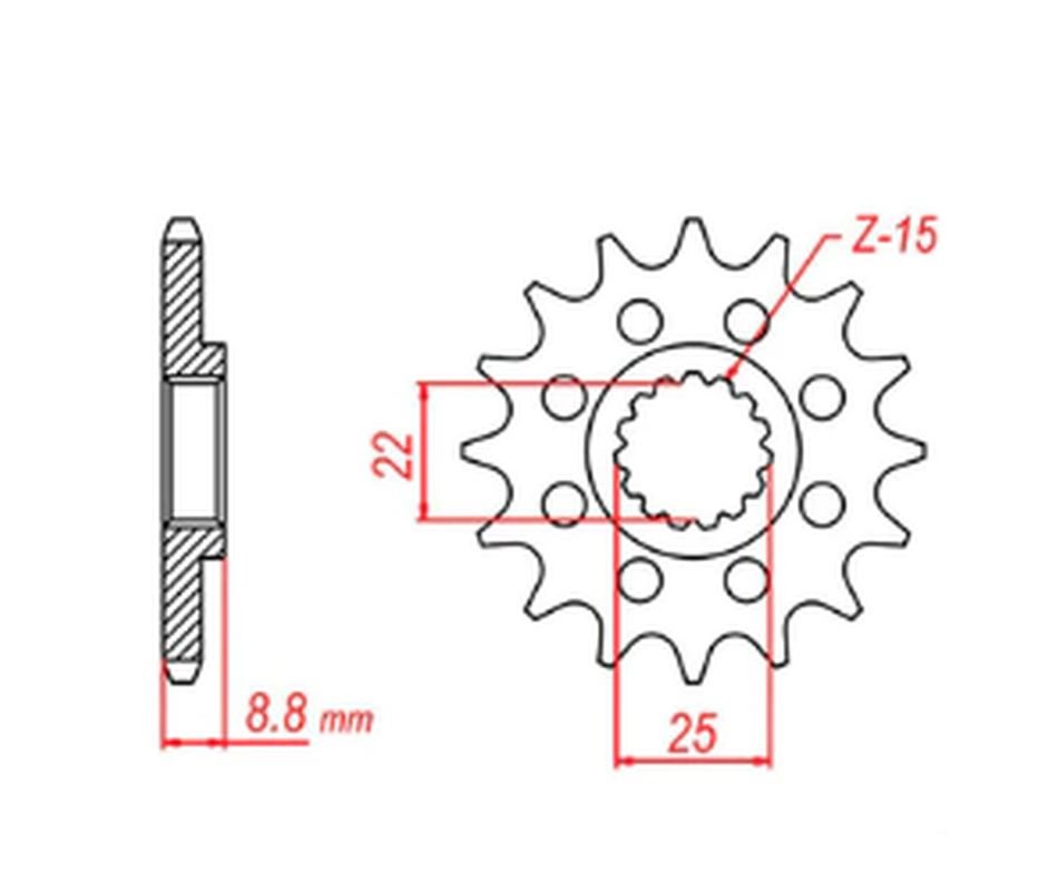 Zębatka przednia KTM SX/EXC 13 (ŁAŃC. 520) MTX Parts | 10-KT1-13