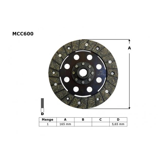 ZF Tarcza sprzęgłowa BMW R45, R 65, R 80/100 EBS6601 TRW | MCC600