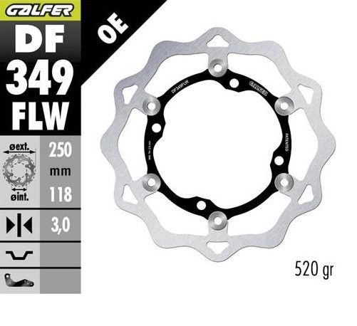 Tarcza hamulcowa pływająca Suzuki RMZ 250, RMZ 450 250mm GALFER | DF349FLW