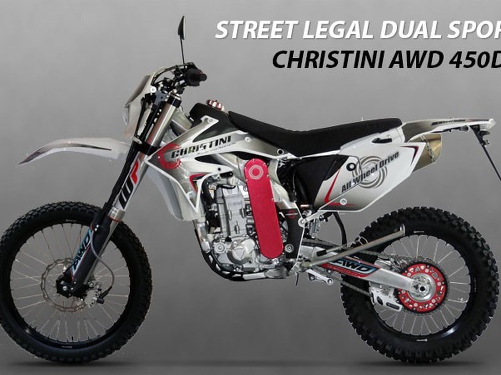 Christini AWD 450DS, terenowy motocykl z mechanicznym napędem obu kół